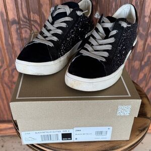 Dolce Vita Black Glitter Low-Top Sneakers